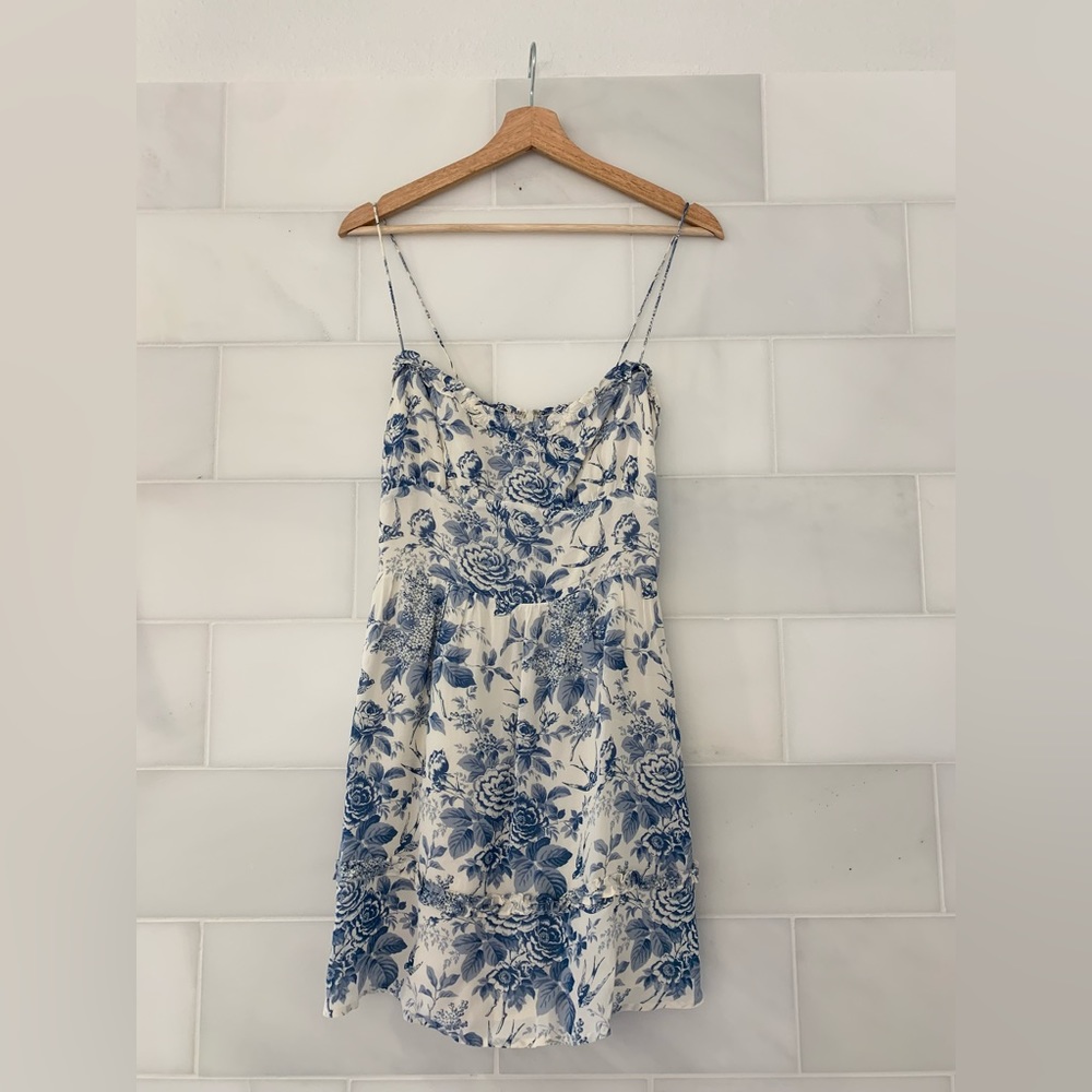 Reformation blue toile dress